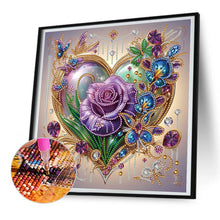 Load image into Gallery viewer, Diamond Painting - Partial Special Shaped - Love flowers (30*30CM)