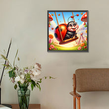 Load image into Gallery viewer, Diamond Painting - Full Round - Ladybug on a swing (30*30CM)