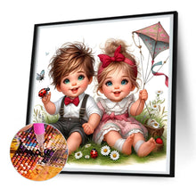 Load image into Gallery viewer, Diamond Painting - Full Round - Cute children (30*30CM)