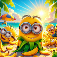 Load image into Gallery viewer, Diamond Painting - Full Round - Beach Minions (30*30CM)