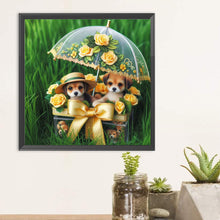 Load image into Gallery viewer, Diamond Painting - Full Round - Lawn Puppy Gift (30*30CM)