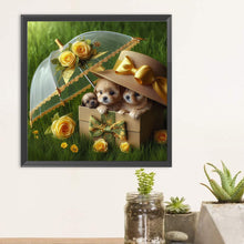 Load image into Gallery viewer, Diamond Painting - Full Round - Lawn Puppy Gift (30*30CM)