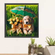 Load image into Gallery viewer, Diamond Painting - Full Round - Lawn Puppy Gift (30*30CM)