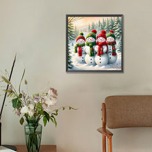 Load image into Gallery viewer, Diamond Painting - Full Round - Christmas snowman (30*30CM)