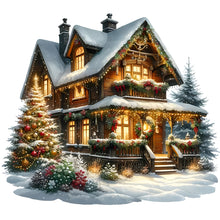 Load image into Gallery viewer, Diamond Painting - Full Round - Christmas cottage (30*30CM)