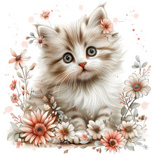 Load image into Gallery viewer, Diamond Painting - Full Round - Kittens in flowers (30*30CM)