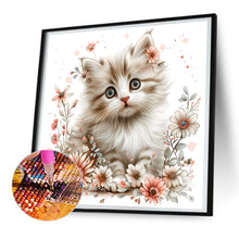 Load image into Gallery viewer, Diamond Painting - Full Round - Kittens in flowers (30*30CM)