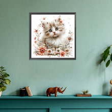 Load image into Gallery viewer, Diamond Painting - Full Round - Kittens in flowers (30*30CM)