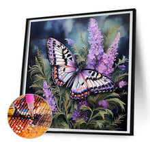 Load image into Gallery viewer, Diamond Painting - Full Round - Lavender butterfly (30*30CM)