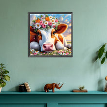 Load image into Gallery viewer, Diamond Painting - Full Round - Flower cluster cow (30*30CM)