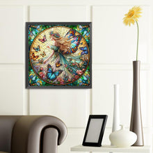 Load image into Gallery viewer, Diamond Painting - Full Round - Glass art butterfly fairy (40*40CM)