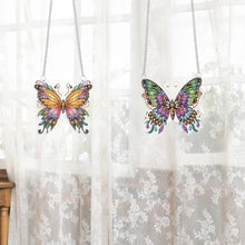 Load image into Gallery viewer, 2Pcs PET Special Shaped Butterfly Diamond Painting Hanging Decor Bedroom Decor