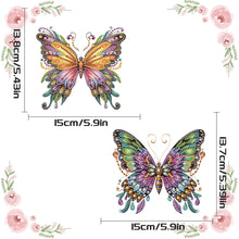 Load image into Gallery viewer, 2Pcs PET Special Shaped Butterfly Diamond Painting Hanging Decor Bedroom Decor