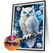 Load image into Gallery viewer, AB Diamond Painting - Full Square - White owl on a branch (40*55CM)