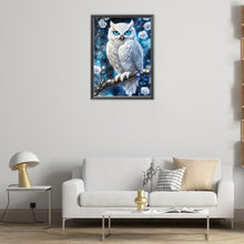 Load image into Gallery viewer, AB Diamond Painting - Full Square - White owl on a branch (40*55CM)