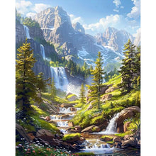 Load image into Gallery viewer, 6pcs Round Diamond Painting Set - Outdoor scenery (30*40CM)