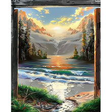 Load image into Gallery viewer, 6pcs Round Diamond Painting Set - Outdoor scenery (30*40CM)