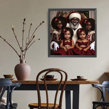 Load image into Gallery viewer, Diamond Painting - Full Round - Santa Claus and four girls (40*40CM)