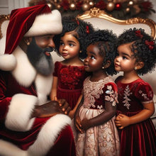 Load image into Gallery viewer, Diamond Painting - Full Round - Santa Claus and three girls (40*40CM)