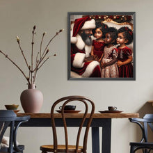 Load image into Gallery viewer, Diamond Painting - Full Round - Santa Claus and three girls (40*40CM)