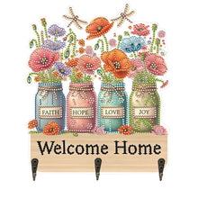 Load image into Gallery viewer, Wooden Vase Diamond Art Hanging Hook Rail Diamond Painting Art Craft Wall Hooks