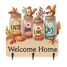 Load image into Gallery viewer, Wooden Vase Diamond Art Hanging Hook Rail Diamond Painting Art Craft Wall Hooks