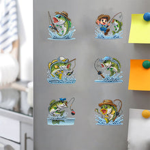 Load image into Gallery viewer, 6Pcs Acrylic Special Shape Bud Goblin Fridge Stickers Diamond Art Magnets Decals