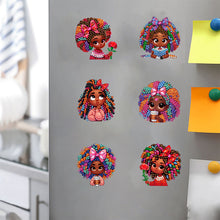 Load image into Gallery viewer, 6Pcs Acrylic Special Shape Bud Goblin Fridge Stickers Diamond Art Magnets Decals