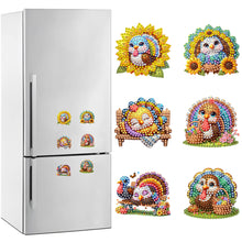 Load image into Gallery viewer, 6Pcs Acrylic Special Shape Bud Goblin Fridge Stickers Diamond Art Magnets Decals