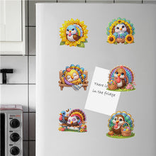 Load image into Gallery viewer, 6Pcs Acrylic Special Shape Bud Goblin Fridge Stickers Diamond Art Magnets Decals
