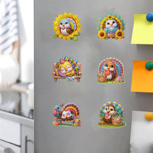 Load image into Gallery viewer, 6Pcs Acrylic Special Shape Bud Goblin Fridge Stickers Diamond Art Magnets Decals