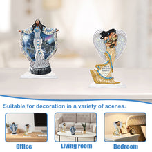 Load image into Gallery viewer, 2Pcs PET Special Shaped People Animal Diamond Painting Desktop Ornament for Home