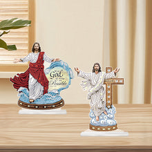 Load image into Gallery viewer, 2Pcs PET Special Shaped People Animal Diamond Painting Desktop Ornament for Home