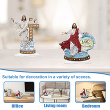 Load image into Gallery viewer, 2Pcs PET Special Shaped People Animal Diamond Painting Desktop Ornament for Home