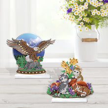 Load image into Gallery viewer, 2Pcs PET Special Shaped People Animal Diamond Painting Desktop Ornament for Home