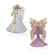 Load image into Gallery viewer, 2Pcs PET Special Shaped People Animal Diamond Painting Desktop Ornament for Home