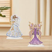 Load image into Gallery viewer, 2Pcs PET Special Shaped People Animal Diamond Painting Desktop Ornament for Home