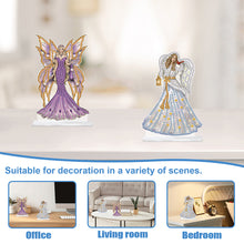 Load image into Gallery viewer, 2Pcs PET Special Shaped People Animal Diamond Painting Desktop Ornament for Home