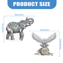 Load image into Gallery viewer, 2Pcs PET Special Shaped People Animal Diamond Painting Desktop Ornament for Home