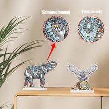 Load image into Gallery viewer, 2Pcs PET Special Shaped People Animal Diamond Painting Desktop Ornament for Home