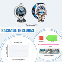 Load image into Gallery viewer, 2Pcs PET Special Shaped People Animal Diamond Painting Desktop Ornament for Home