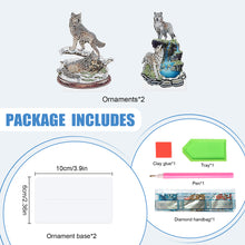 Load image into Gallery viewer, 2Pcs PET Special Shaped People Animal Diamond Painting Desktop Ornament for Home