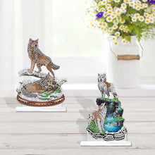Load image into Gallery viewer, 2Pcs PET Special Shaped People Animal Diamond Painting Desktop Ornament for Home