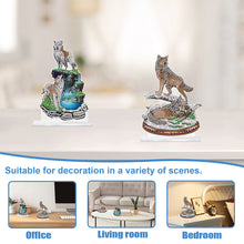 Load image into Gallery viewer, 2Pcs PET Special Shaped People Animal Diamond Painting Desktop Ornament for Home