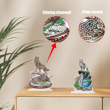 Load image into Gallery viewer, 2Pcs PET Special Shaped People Animal Diamond Painting Desktop Ornament for Home