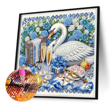 Load image into Gallery viewer, Diamond Painting - Partial Special Shaped - Swan gift (30*30CM)