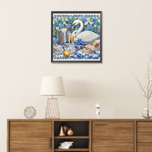 Load image into Gallery viewer, Diamond Painting - Partial Special Shaped - Swan gift (30*30CM)