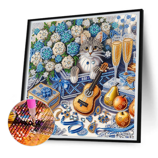 Diamond Painting - Partial Special Shaped - Cat gift (30*30CM)