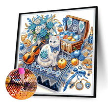 Load image into Gallery viewer, Diamond Painting - Partial Special Shaped - White cat gift (30*30CM)