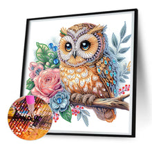 Load image into Gallery viewer, Diamond Painting - Partial Special Shaped - Owl (30*30CM)